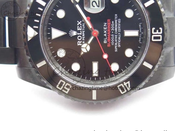 PVD 1:1 Noob Bracelet V10.5 Black PVD RED on SINGLE Dial Edition Submariner A2836 BLAKEN Best 0220